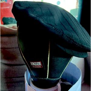 D&G Dolce & Gabbana Black Silk/Wool Blend Flat Cap Made In Italy Small/Medium 56